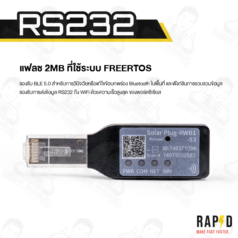 RAPD Wifi Dongle ไวไฟ สำหรับอินเวอร์เตอร์ TECHNICAL DATA อุปกรณ์เชื่อมต่อไวไฟ กับ อินเวอร์เตอร์ รุ่น 100040 ใช้งานง่าย ราคา ถูกที่สุด ดีลบีเคเค แกลเลอรีภาพที่ 9