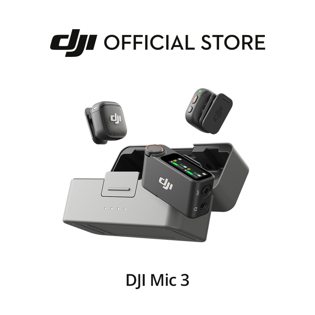 [สินค้าใหม่] DJI Mic 3 - Wireless Microphone | 4TX + 8RX & Four Channal Output | ไมค์ไร้สาย สำหรับบันทึกเสียงคุณภาพสูง