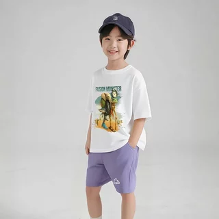 เสื้อยืดแขนสั้น พิมพ์ลาย แฟชั่นฤดูร้อน เด็กชายแขนสั้น
