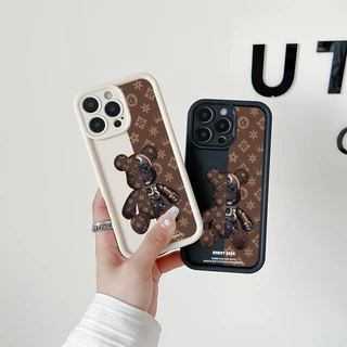 เทรนด์ แบร์ เคส OPPO A5 2020 A35 A16 A16s A54s A17 A17 A9 2020 A11X A11 การ์ตูนหมีรุนแรงกันกระแทกเคสโทรศัพท์TPU