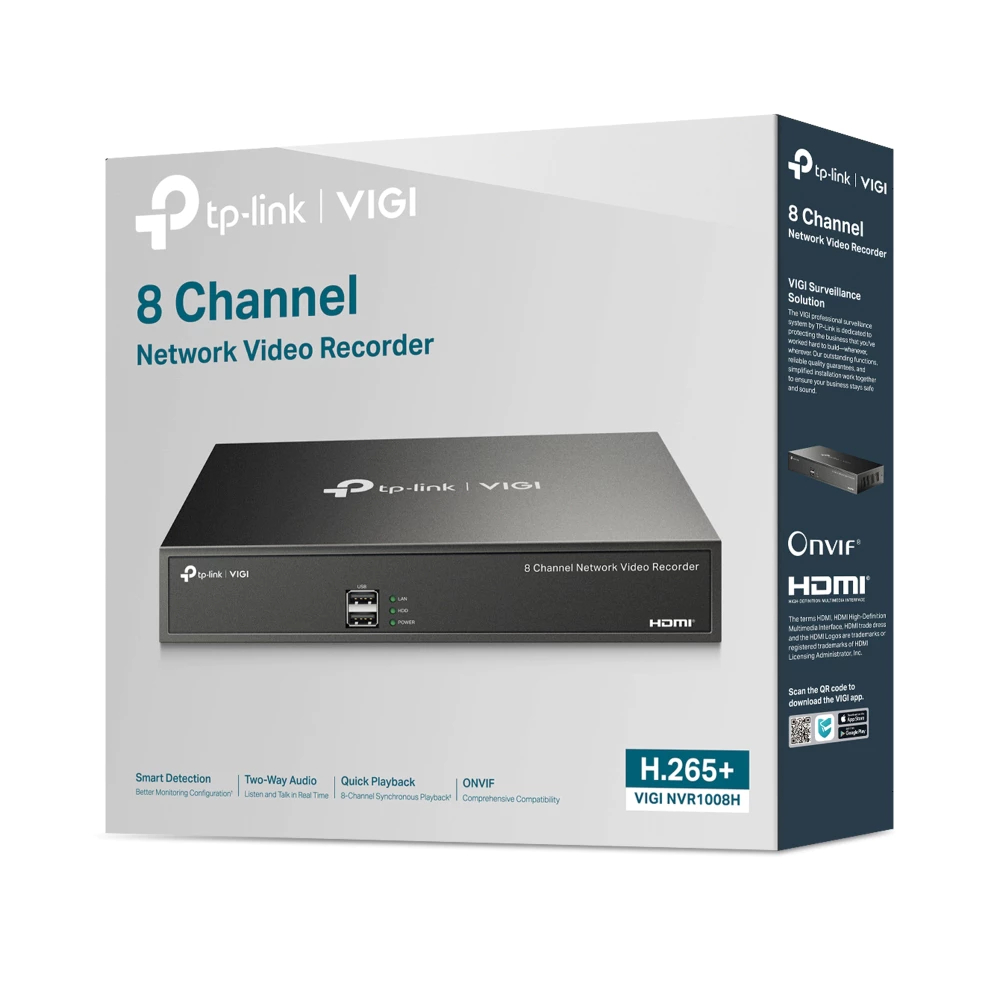 TP-Link Channel Network Video Recorder (เครื่องบันทึกวิดีโอเครือข่าย) VIGI NVR1008H 8CH NETWORK VIDE