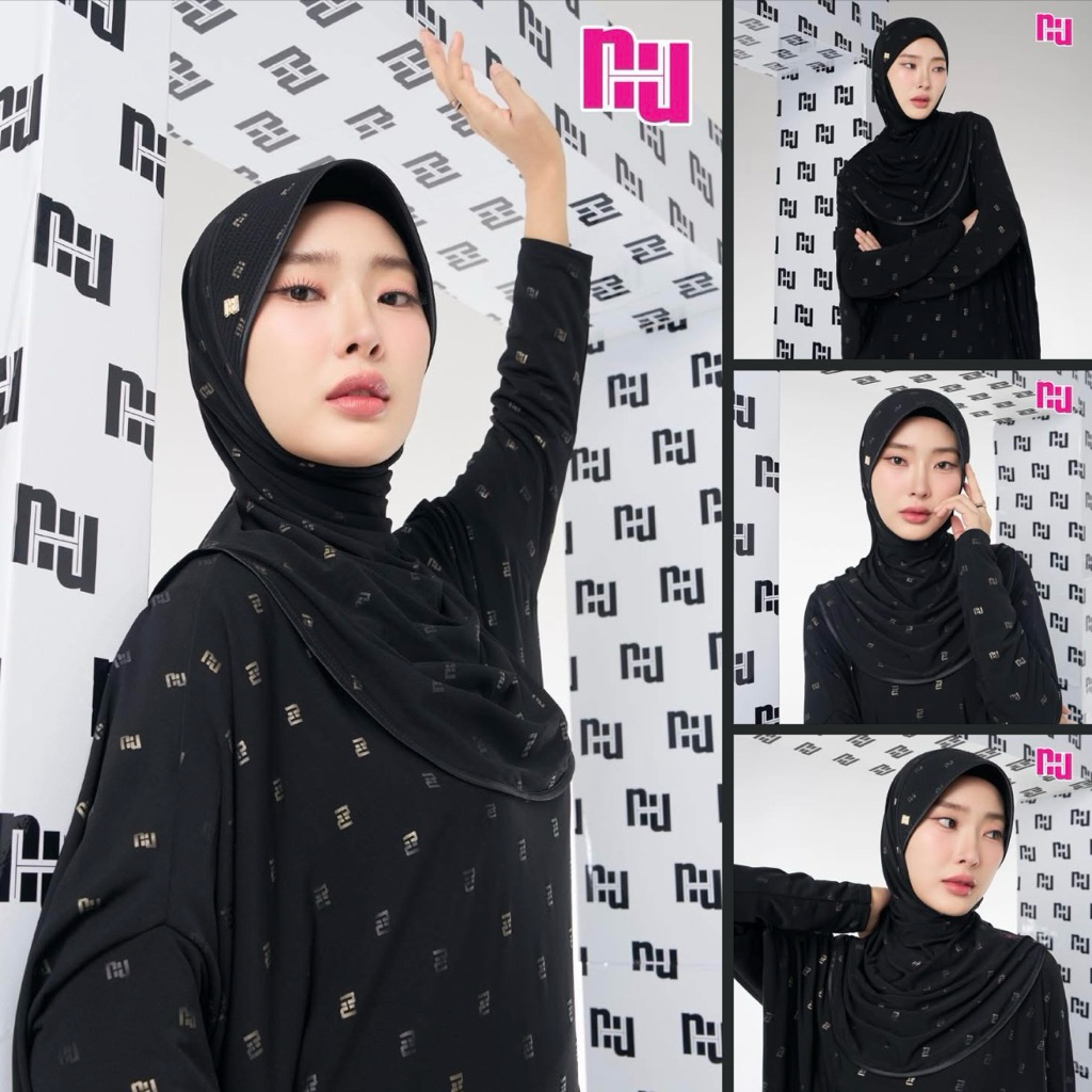 NUNUH BLACK ผ้าคลุมสวมสำหรับ(หน้าตาราง)