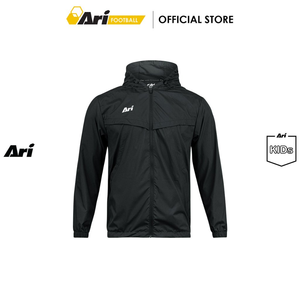 ARI ESSENTIAL WINDBREAKER JACKET - BLACK (AAP2546-01) เสื้อกันลม อาริ สีดำ