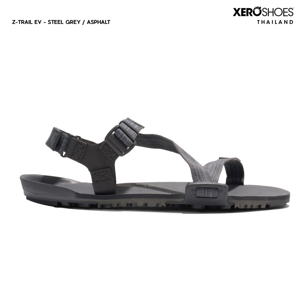 XERO SHOES Barefoot sandal รองเท้าแตะรุ่น Z-TRAIL EV ผู้ชาย สี Steel Grey / Asphalt รองเท้าเดินป่า TTM-SGAP