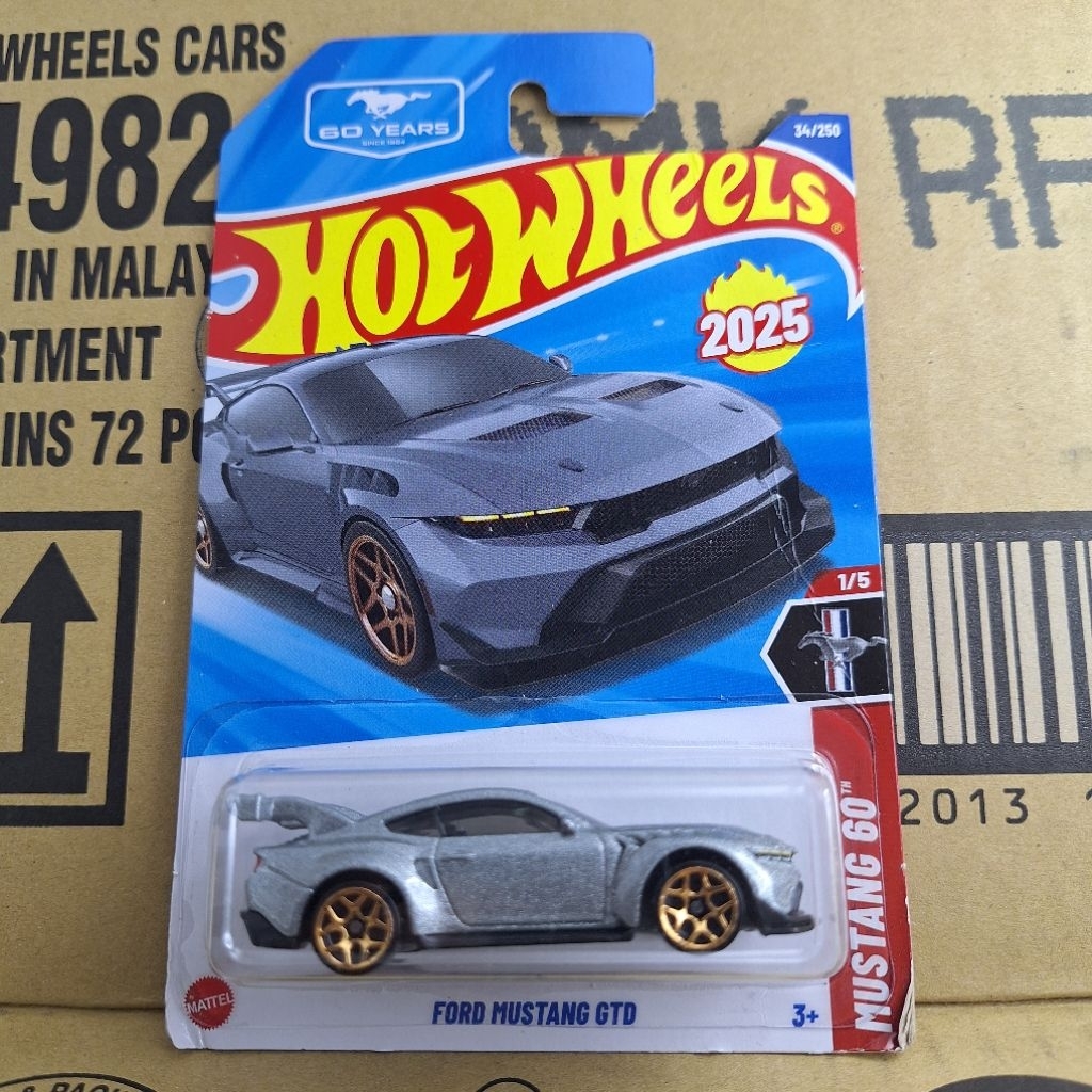 รถเหล็ก Hotwheels FORD MUSTANG GTD 60 YEARS 34/250 (kg02)
