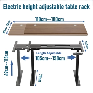 Dual motor- Electrically adjustable table base legs Retractable table rack Suitable for 180cm desktops ขาโต๊ะแบบยกไฟฟ้าไ