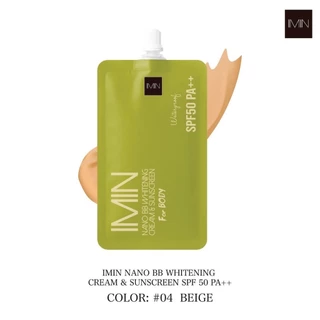 ไอมิน (แบบซอง 8g.) imin นาโน บีบี ไวท์แทนนิ่ง ครีม แอนด์ ซับสกรีน NANO BB WHITENING CREAM & SUNSCREEN SPF 50 PA++