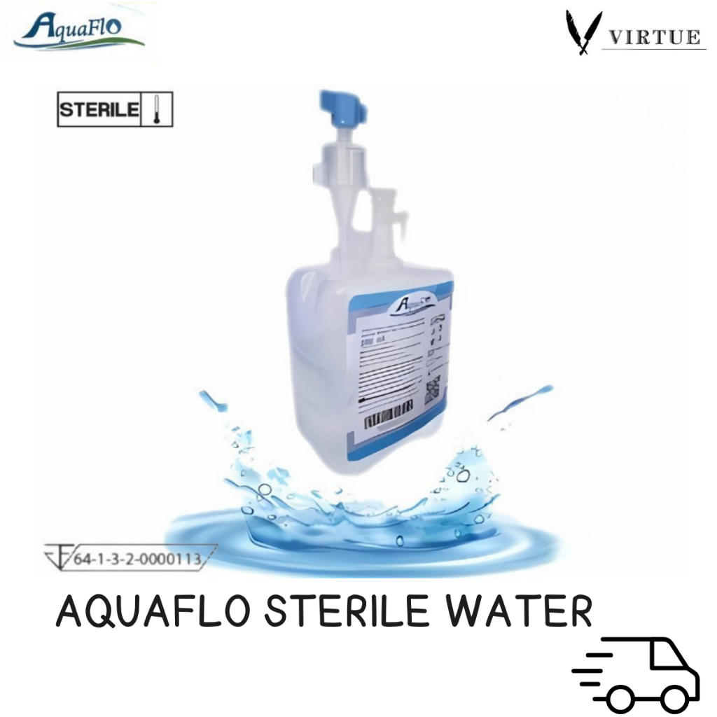 Prefilled Humidifier 350 ml. AquaFlo Sterile Water for Inhalation ขวดน้ำกลั่นสเตอร์ไรด์ 350ml