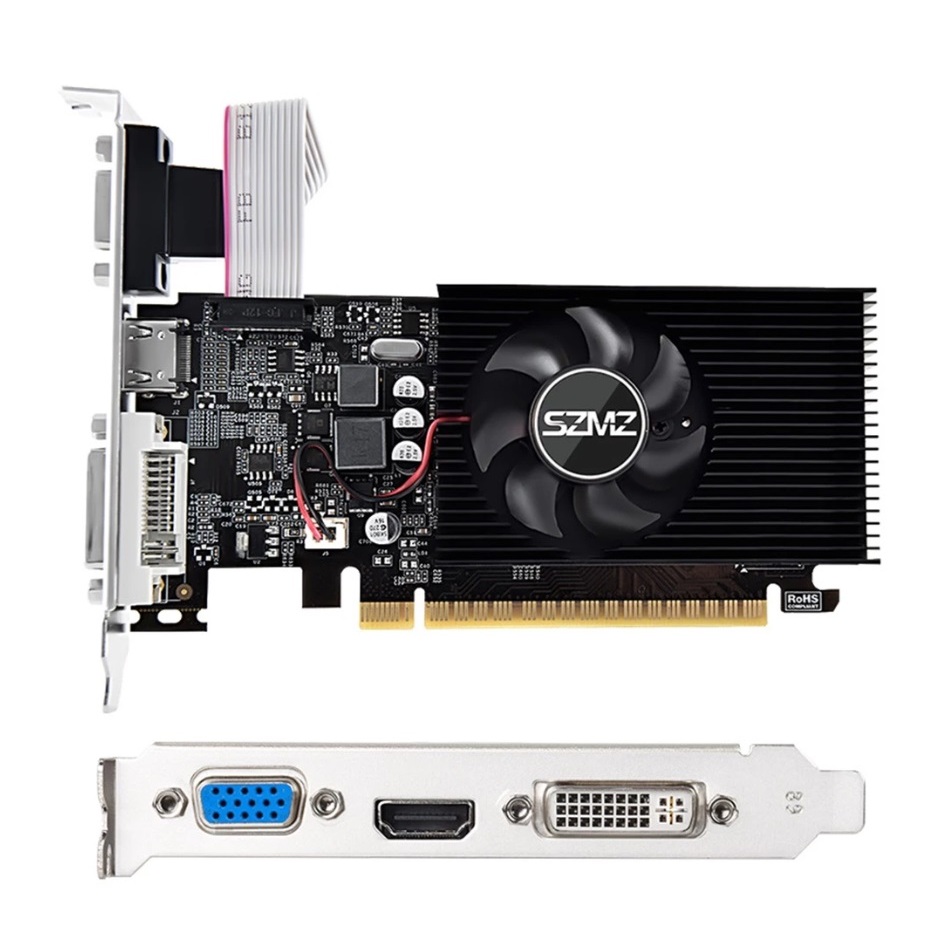 การ์ดจอ SZMZ GT730 4GB DDR3 128Bit คุณภาพสูง สําหรับ PC PCI-E2.0 16X MHz 75