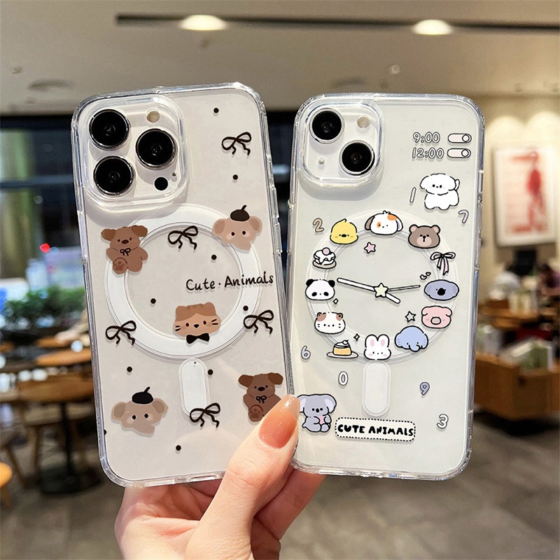 เคส แม่เหล็ก For Samsung S25 Ultra A56 5G A16 5G A36 A06 5G A55 5G A15 5G A26 A54 A35 เคสแม่เหล็กใสรูใหญ่ Magnetic Case