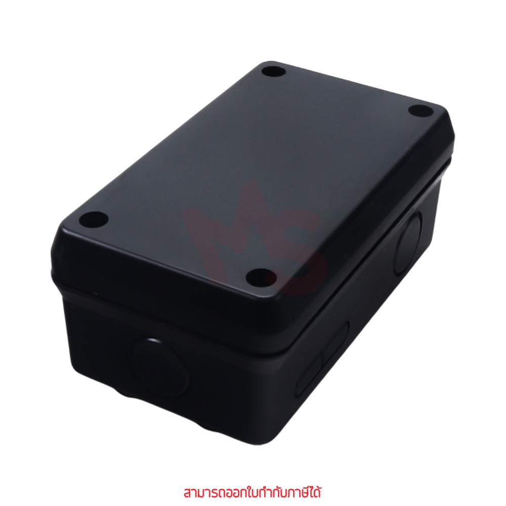 Anzens กล่องกันน้ำ บล็อกกันน้ำ กล่องพักสาย PVC สีดำ ขนาด 2×4, 4×4 by memory