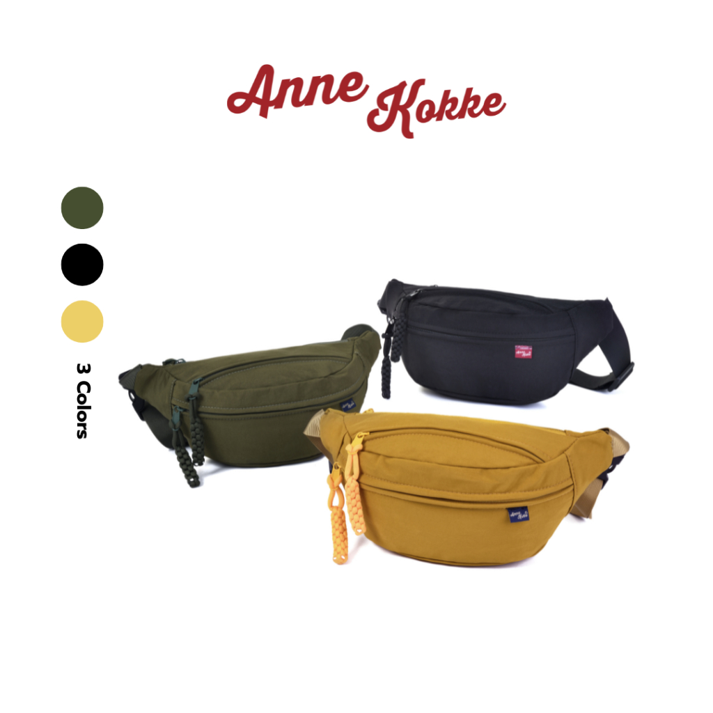 ANNE KOKKE Dakota กระเป๋าคาดไหล่ สายเท่ห์ ดีไซน์เท่ ลุย เดินทาง กระเป๋าคาดเอว