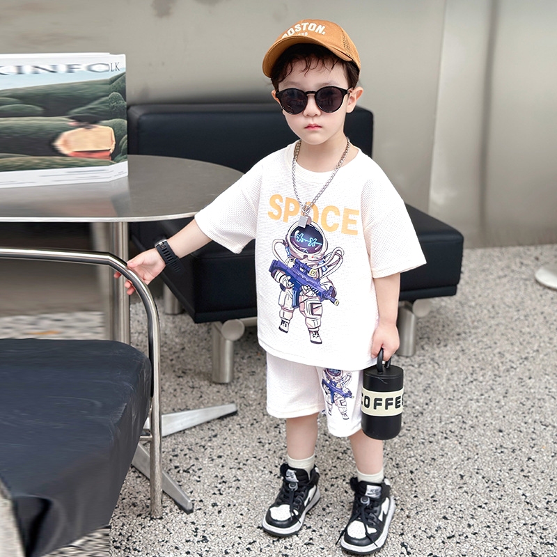 ชุดลำลองเด็กชาย ชุดเซ็ทเด็ก ผ้านิ่ม ใส่สบาย พิมพ์ลาย สไตล์เกาหลี แฟชั่น หล่อๆ ไซส์100-150