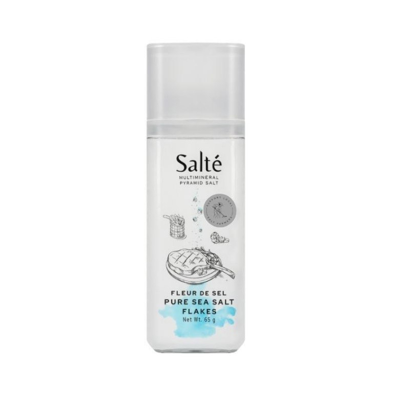 เกลือทะเลบริโภค พรีเมียม ปราศจากสารเติมแต่งอุดมไปด้วยแร่ธาตุ 65 กรัม Salté