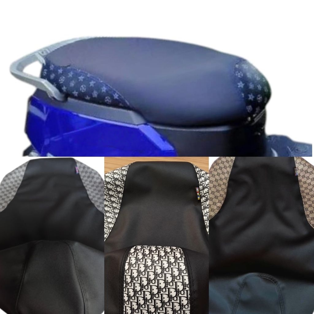 หนังหุ้มเบาะรถไฟฟ้า skg lion z2 สำหรับเบาะทรงเดิมและทรงปาดหนังเรดเดอร์ดำตัดลายแฟชั่นงาน(ไม่ใช่ยางยืด