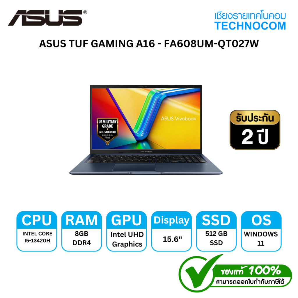 ASUS VIVOBOOK 15  X1502VA-BQ545WA Ci5-13420H/8GB/512GB M.2/15.6" FHD/WIN11H+OFFICE H2024+365 BASIC