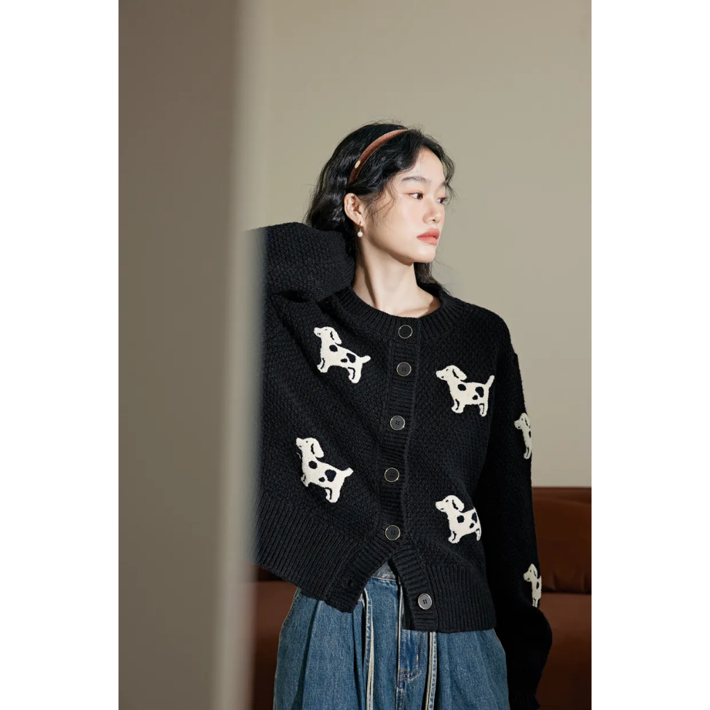 [พรีออเดอร์] ❤KUOSE : Puppy Cardigan Sweater❤