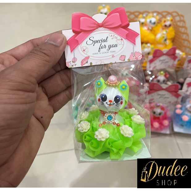 เหรียญโปรยทานน้องแมวมารีเริงระบำ (สินค้าเป็นงานตัวเปล่าคละสี 1 ชุดมี 4 ชิ้น)