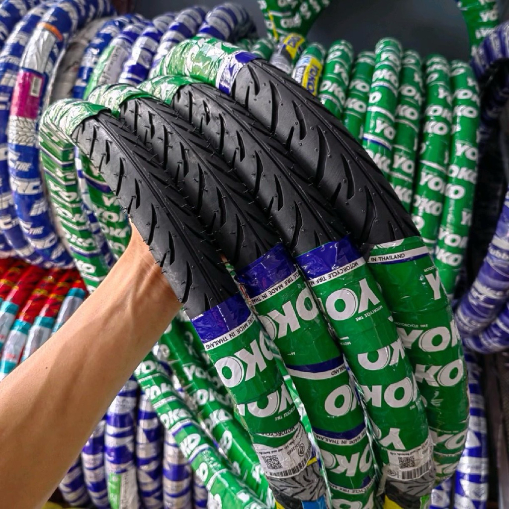 ยางนอกYoko ขอบ17 YK390 เนื้อยางหนานุ่มเกาะถนน มีครบทุกเบอร์