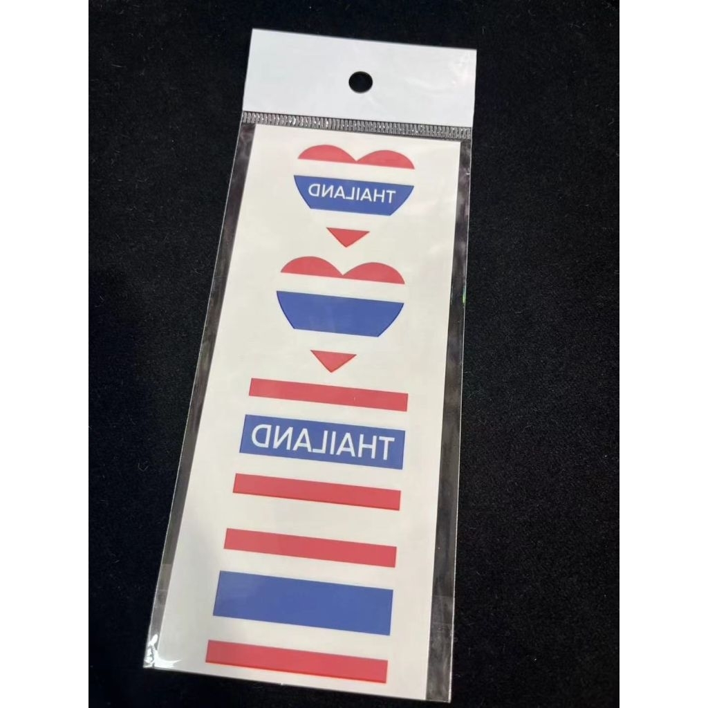แทททูธงชาติไทย ธงไทย ธงชาติไทย ประเทศไทย  sticker thailand thai tattooแทททูติดหน้าพล้อมส่งจากไทย