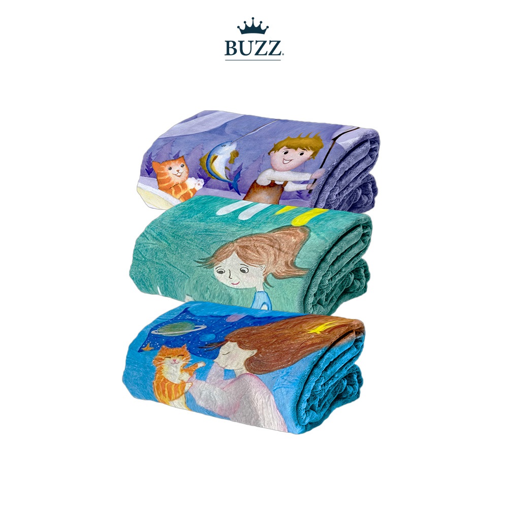 [GIFT] BUZZ Blanket Protein X ผ้าห่มลายลิขสิทธิ์ ลายบัซซ์ Netura (คละสี คละแบบ)