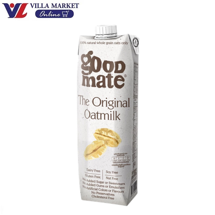 Goodmate Original Oat Milk 1000Ml นมโอ๊ตออริจินอล ไม่มีส่วนผสมถั่วเหลือง ไม่มีกลูเตน ไม่มีส่วนผสมของ