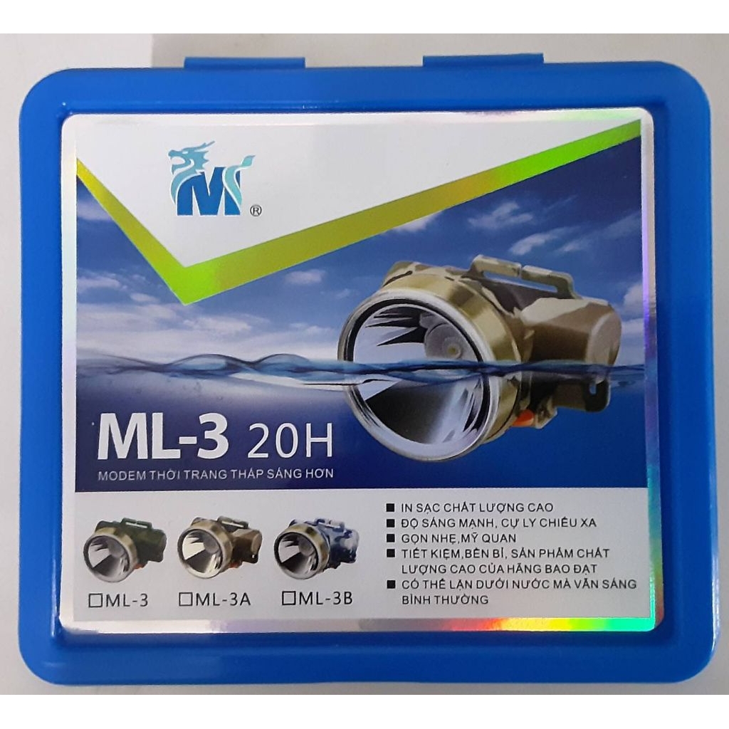หัวไฟคาดหัว LED กรีดยาง ส่องสัตว์ ให้แสงสว่าง รุ่น ML-3 /20H (กันน้ำ)ไฟฉายคาดหัว ML-3 แสงสีขาว หัวไฟกรีดยาง ไฟส่องกบ