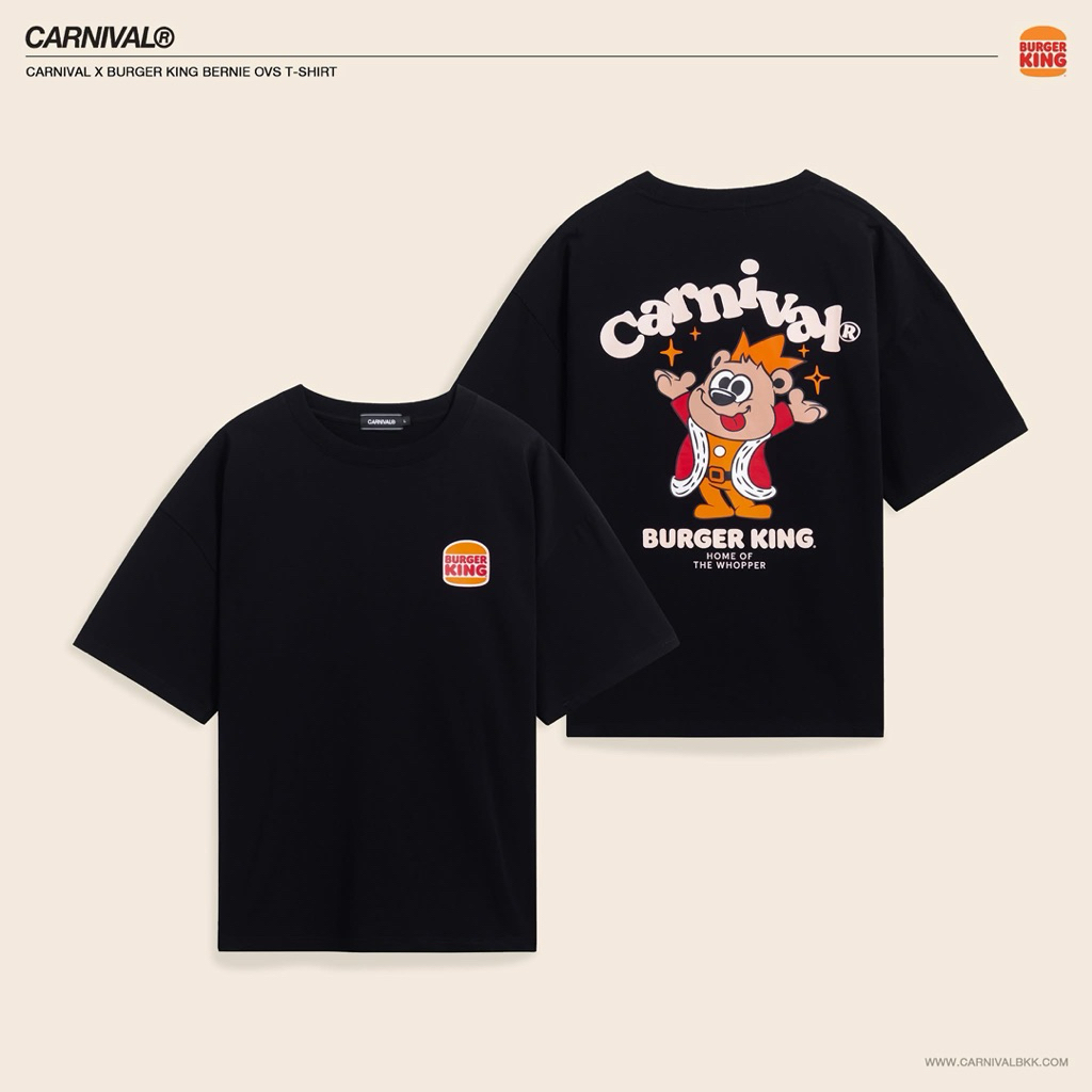 [พร้อมส่งของแท้💯] เสื้อยืด CARNIVAL x Burger King Collection OVS T-SHIRT ‘Size M’ มือหนึ่ง