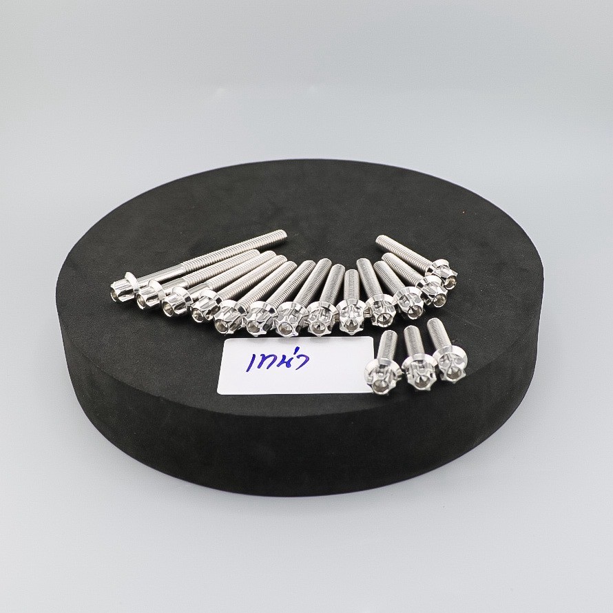 น็อตแคร้งเครื่อง เทน่า TENA 16ตัว (เฟืองเลส) น็อตสแตนเลสแท้ สำหรับมอเตอร์ไซค์ #SFshop