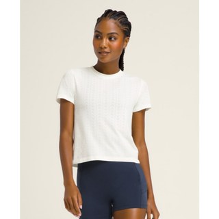 Wilson Women Pointelle Seamless Tee WW00215531GYC Official S…