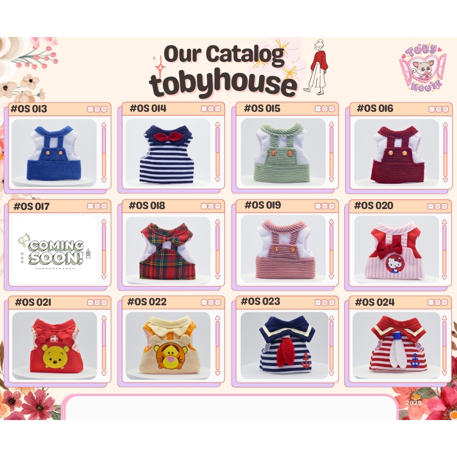 Tobyhouse เสื้อเอี๊ยมลิงจิ๋ว มาโมเสต/บุชเบบี้ นุ่มสบาย ใส่นอน ใส่เล่น ระบายอากาศ (รหัส OS013-024)