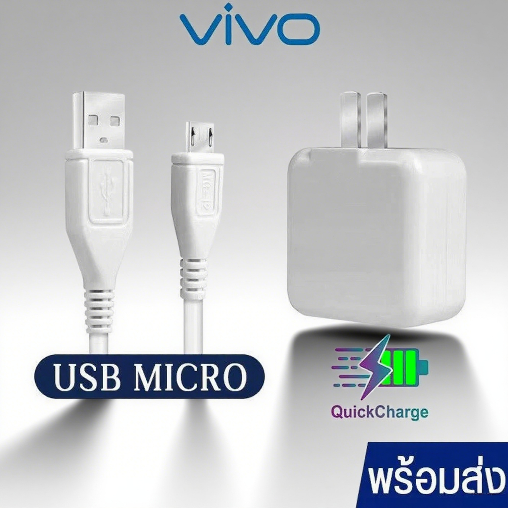 ชุดชาร์จ VIVO 18W หัวชาร์จ+สายชาร์จ รองรับ VIVO V9 x7+ x7 V5s V5Lite V5Plus V5 V3Max V3 Y85 Y81Y71Y6