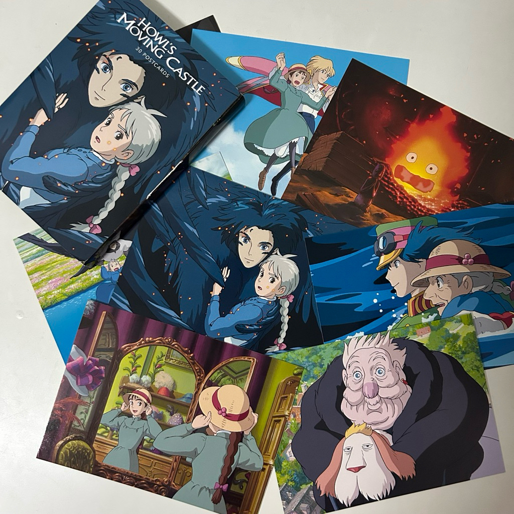 โปสการ์ด Postcard Howl's moving castle พ่อมดฮาวล์ , Spirited Away by Studio ghibli