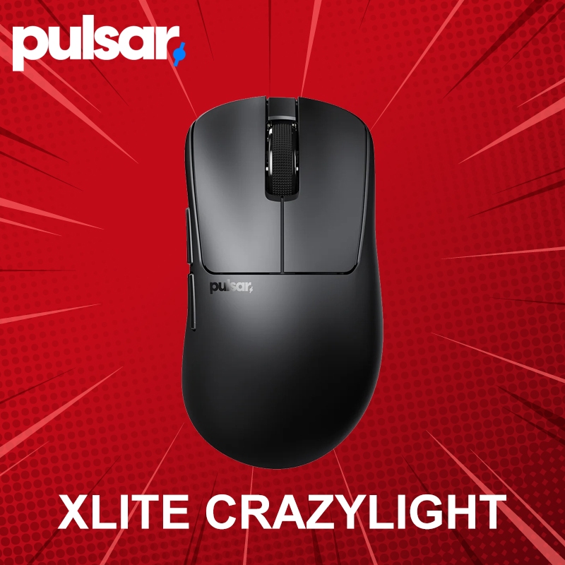 เมาส์เกมมิ่งไร้สาย Pulsar Xlite CrazyLight ประกันศูนย์ 2 ปี