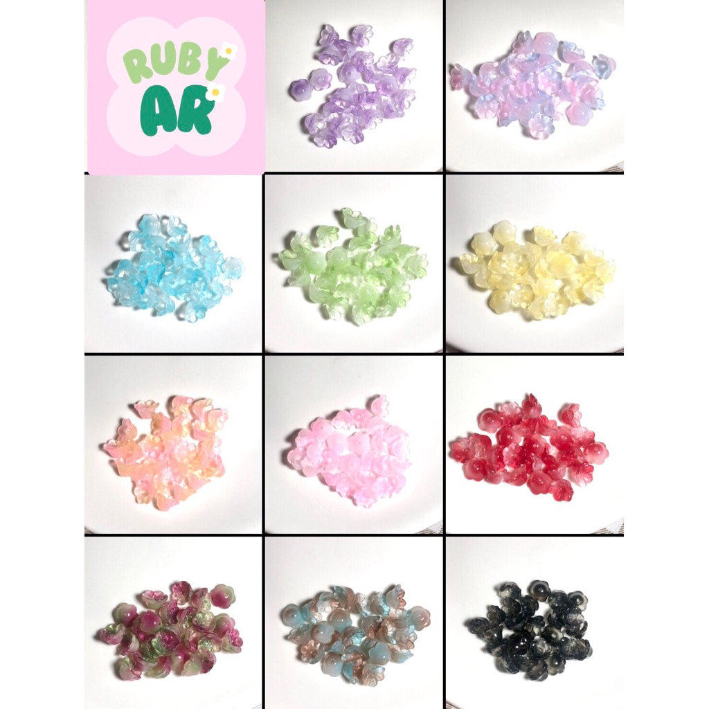 ดอกถ้วยแก้ว/ลิลลี่แก้ว 25ชิ้น พร้อมส่งจากไทย