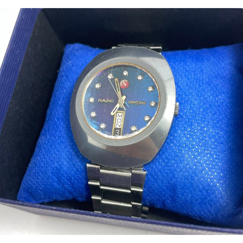 นาฬิกาข้อมือ Rado Diastar วินเทจ มือสอง หน้าปัดน้ำเงิน