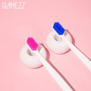 [แพ็คคู่] Glamezz แปรงสีฟันแกลมเมซชมพู-น้ำเงิน ขนแปรงนุ่มพิเศษนำเข้าจากเยอรมนี กรมอนามัยรับรองคุณภาพ