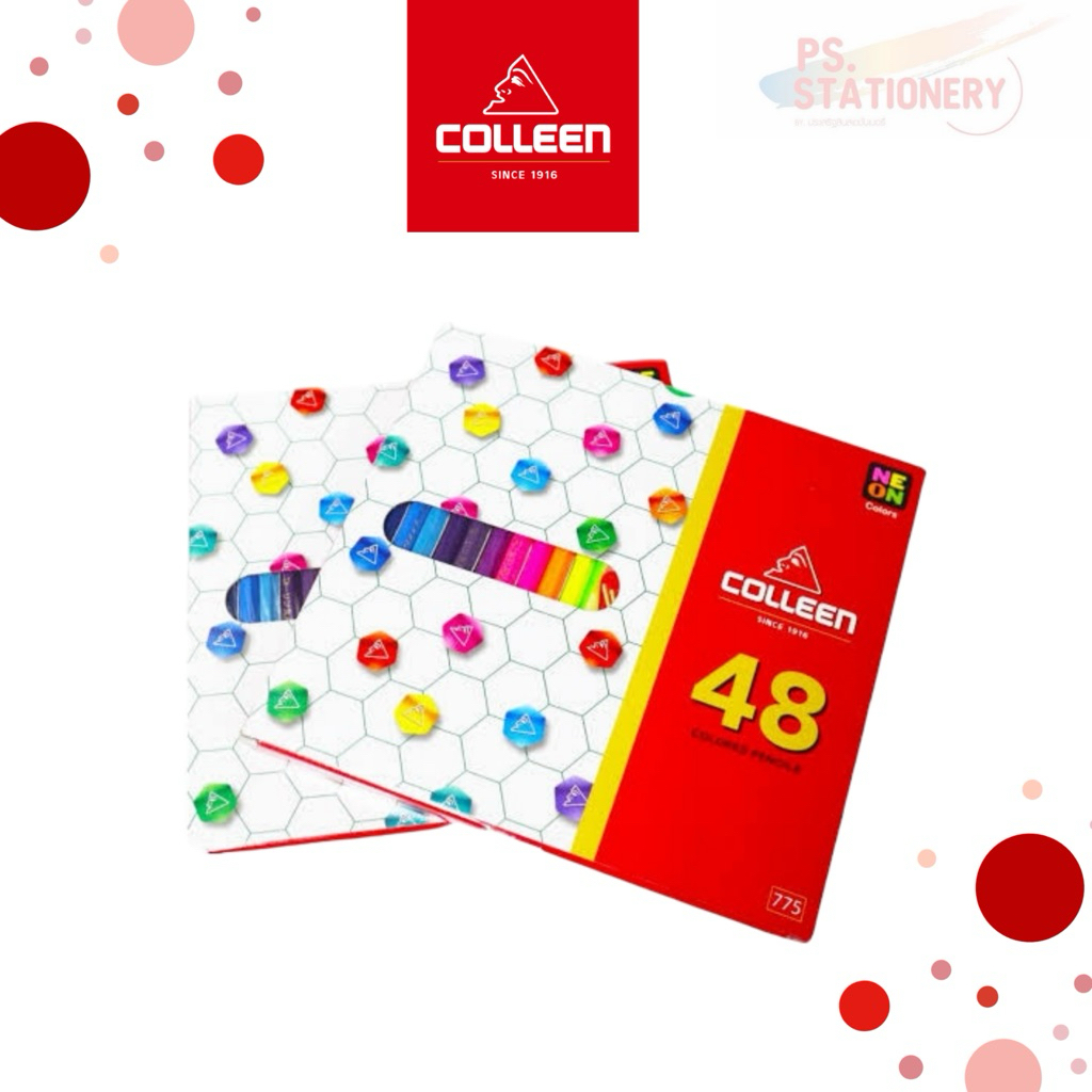 สีไม้คอลลีนหัวเดียว Colleen รุ่น 775 ( กล่อง 48 สี)