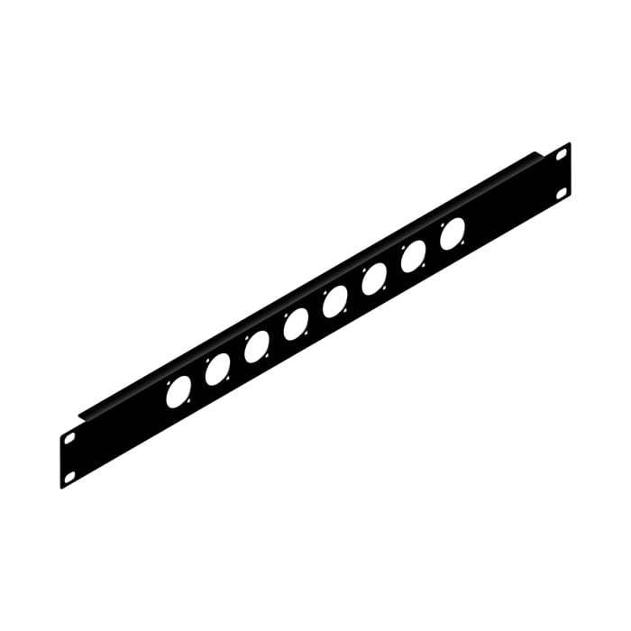 แผ่นเพลทXLR 8 ช่อง แผ่นเพลท1ยู 1U Rack Panels Punched for 8 x D-Series Connectors
