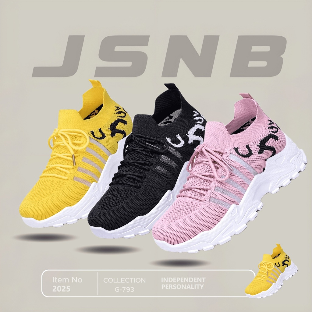 JSNB ส่งฟรี รองเท้าผ้าใบ ลายฟลายอิ้ง พร้อมส่ง รองเท้ากีฬาลำลอง ใส่วิ่งได้ พื้นนุ