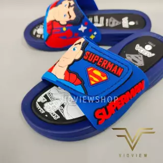 VIDVIEW มีส่งด่วน รองเท้าแตะเด็กชาย Adda 31RB1 Superman ปรับสายได้ แบบสวม ไซส์ 25-35