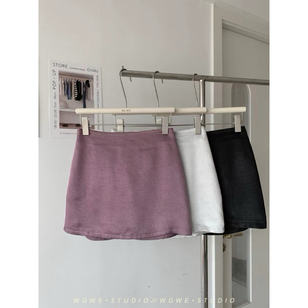 ส่งต่อ กระโปรง ซับในกางเกง TAG:WG.WE 🇰🇷 สีเงิน