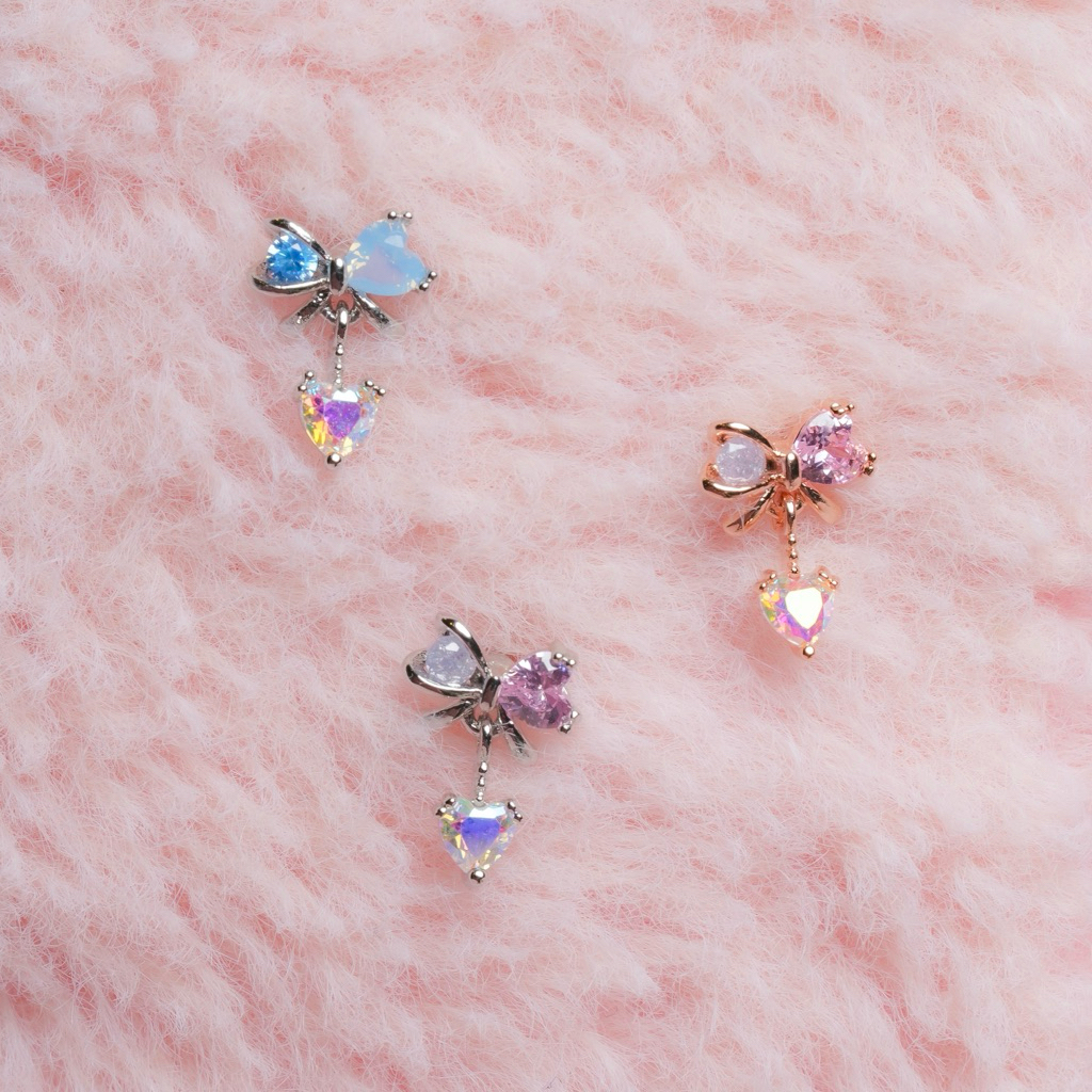 More Than Piercing: D004 Bonny Ribbon *waterproof* จิวหู/ต่างหู