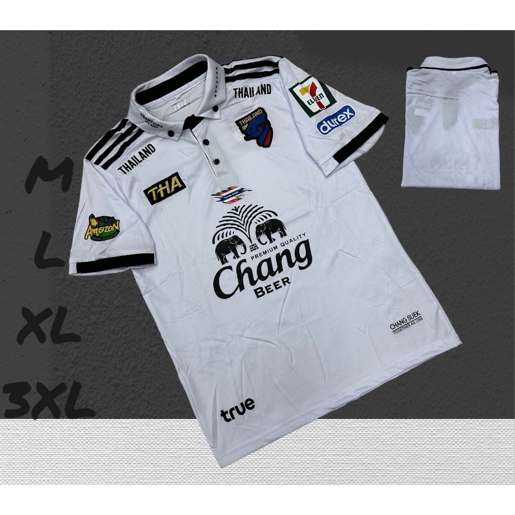 เสื้อบอลเสื้อกีฬามีแค่เสเสื้อผ้านิ่มเย็นใส่สบายขนาดไซร้M L XL 3xLราคาถูก