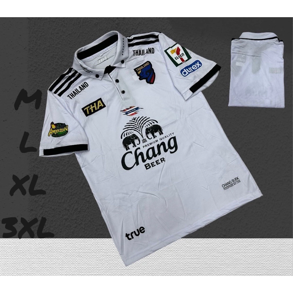 เสื้อบอลเสื้อกีฬามีแค่เสเสื้อผ้านิ่มเย็นใส่สบายขนาดไซร้M L XL 3xLราคาถูก