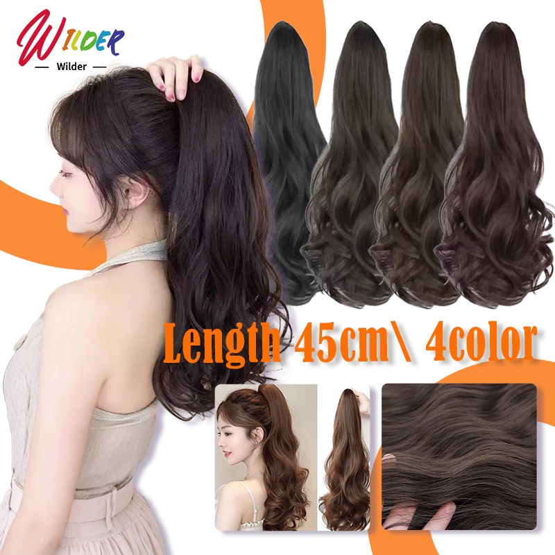 แฮร์พีชหางม้า ดัดลอน แบบหนีบ 45ซม กระจายน้ำหนักสม่ำเสมอ เพิ่มความหนาของผม ทรงที่เข้ากับทุกสไตล์ ใช้ได้ทั้งเด็กและผู้ใหญ