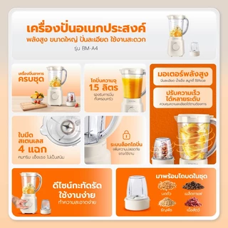 SCE Plus Blender Machine เครื่องปั่นอเนกประสงค์ 1.5 ลิตร รุ่น BM-A4 - รับประกัน 2 ปี