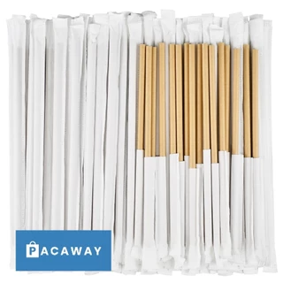 [100 ชิ้น] หลอดกระดาษ สีขาว 6 มม x 200 มม เป็นมิตรกับสิ่งแวดล้อม ย่อยสลายได้ Paper Straw