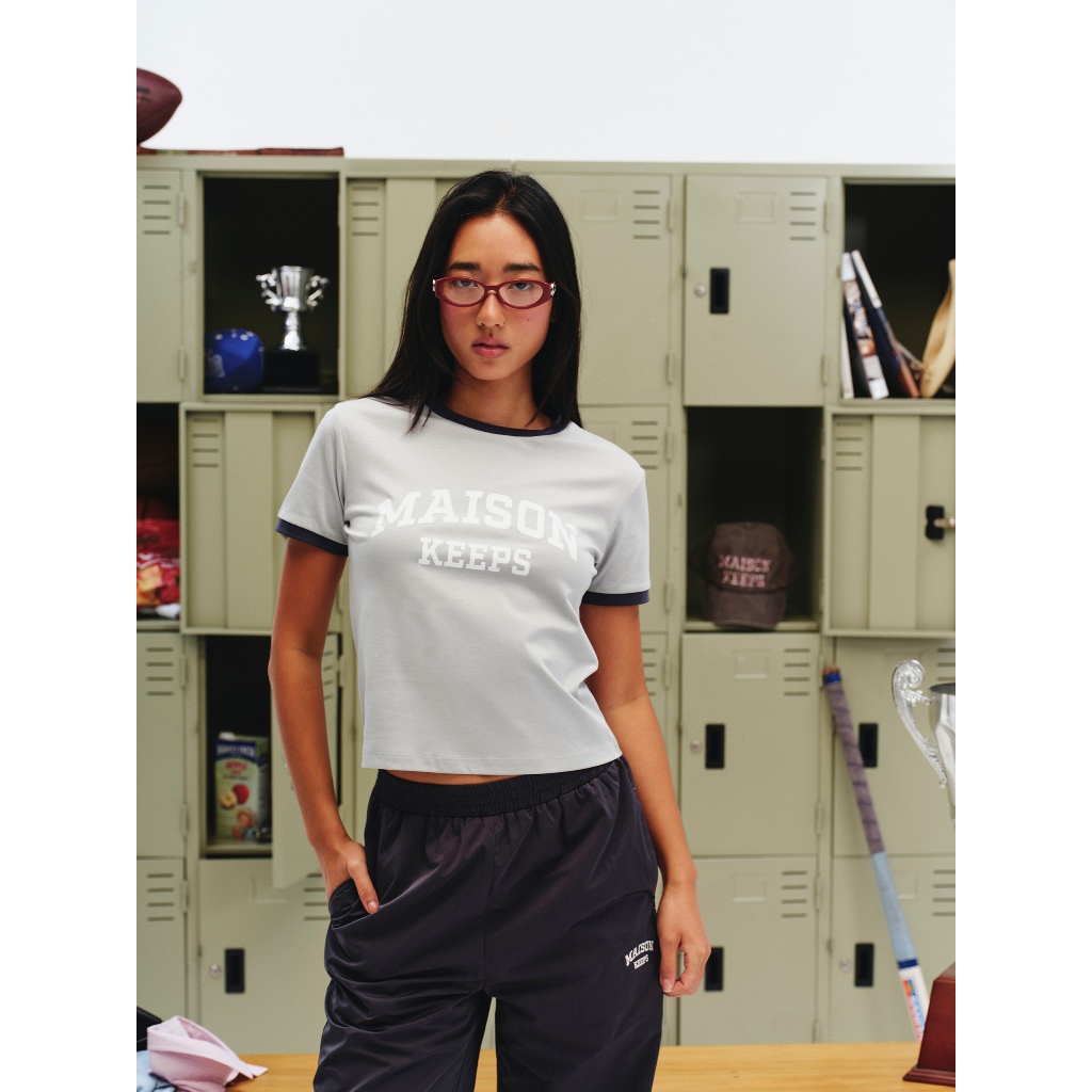 maison KEEPS | The Ringer College Logo Tee | เสื้อยืด สกรีนโลโก้ College รูปที่ 2