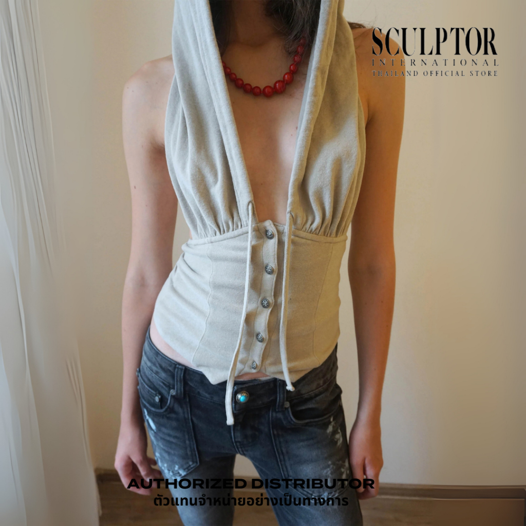 SCULPTOR® เสื้ื้อคอร์เซ็ต Classic Sleeveless Hoodie — صورة 3